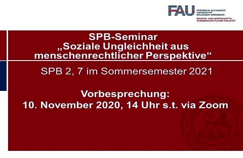 SPB Seminar Vorbesprechung Sommersemester 2021